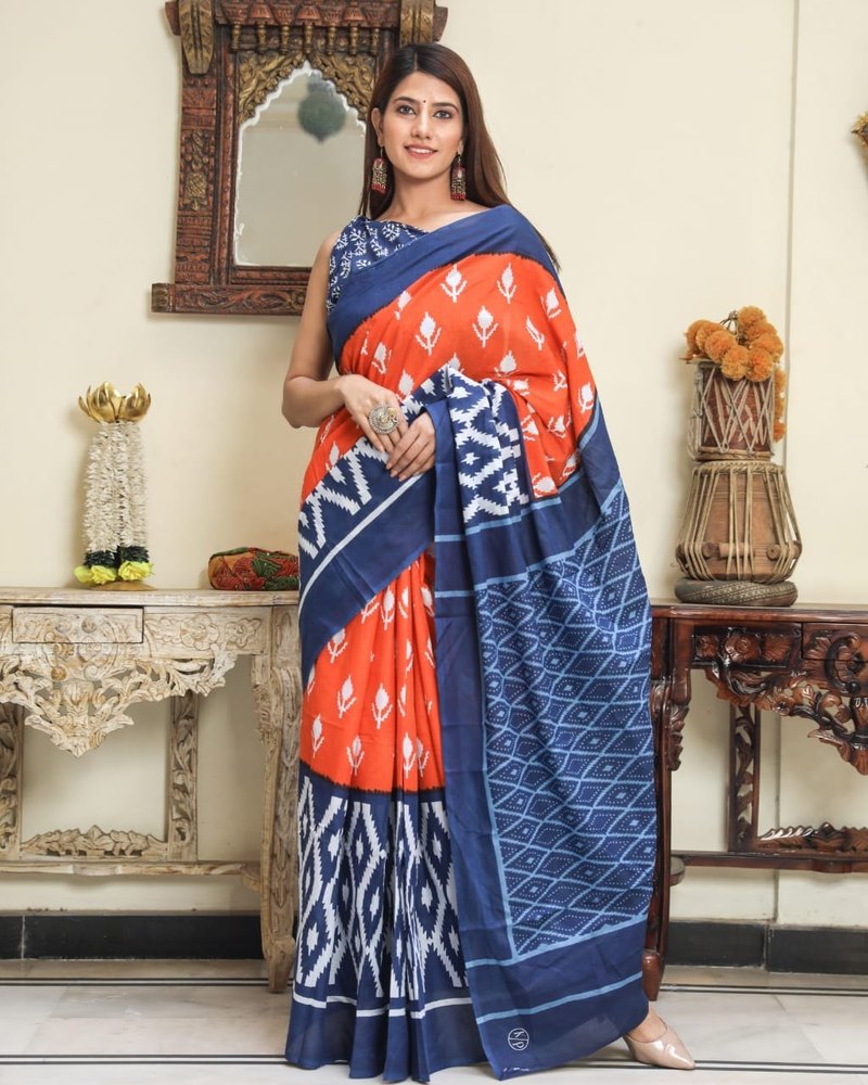 MULL PRINT SAREE