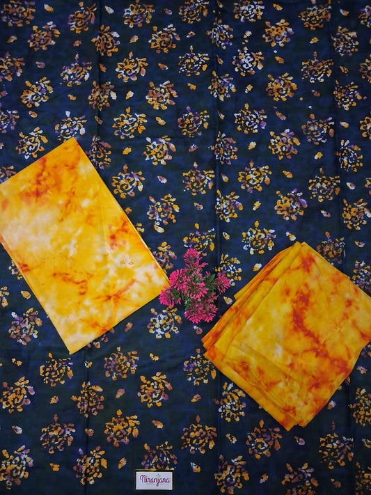 BATIK SALWAR - Black and Yellow
