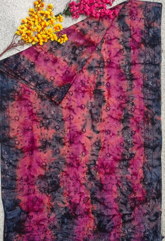 T&D VOIL BLACK WITH PINK