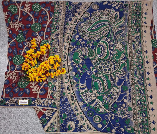 KALAMKARI - SKY BLUE