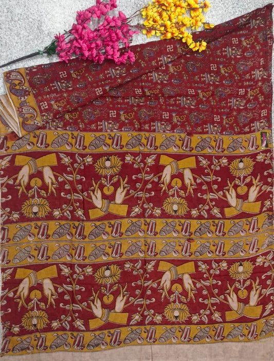 KALAMKARI green & pink