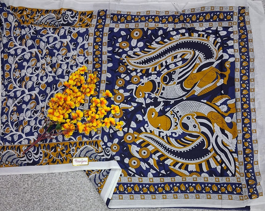 MULL PRINT - NAVY BLUE