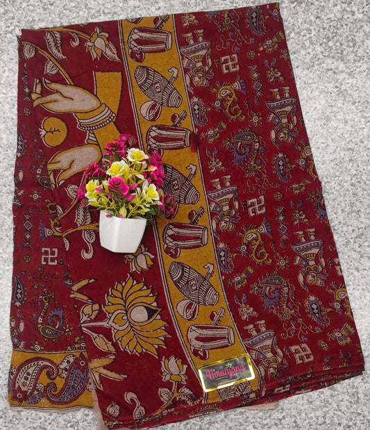 KALAMKARI green & pink