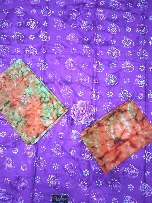 BATIK SALWAR -  Blue and Red