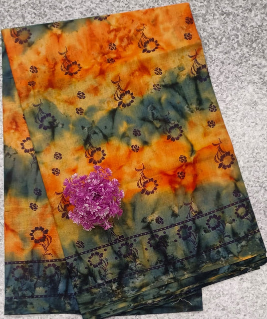 T&D VOIL GREY WITH ORANGE