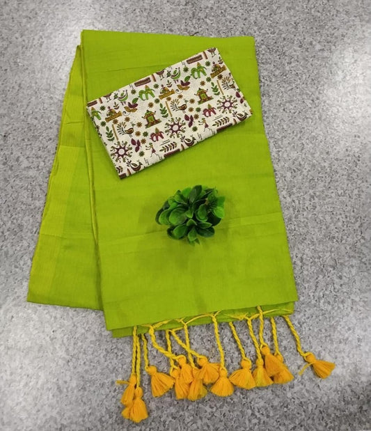 KADHI COTTON - LIME GREEN