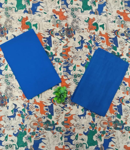KALAMKARI SALWAR  -  Cobalt Blue