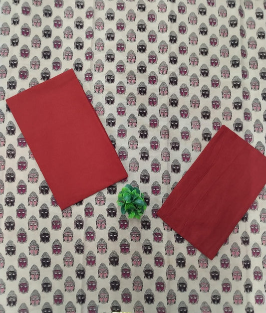 KALAMKARI SALWAR  - Red