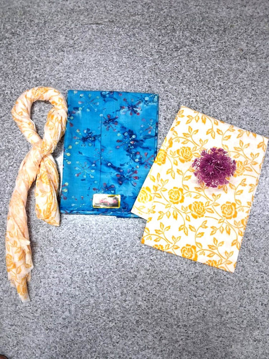 BATIK SALWAR -  Blue and Yellow