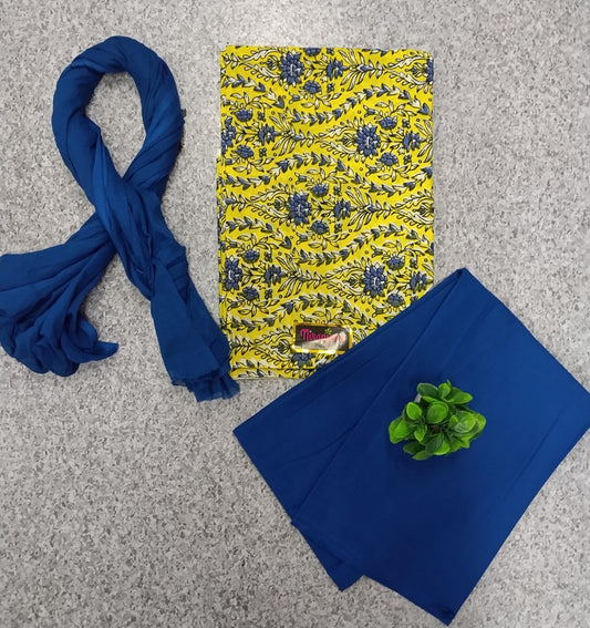 KALAMKARI SALWAR  -  Royal Blue